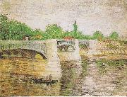Vincent Van Gogh Die Seine with Pont de la Grande Jatte oil painting on canvas